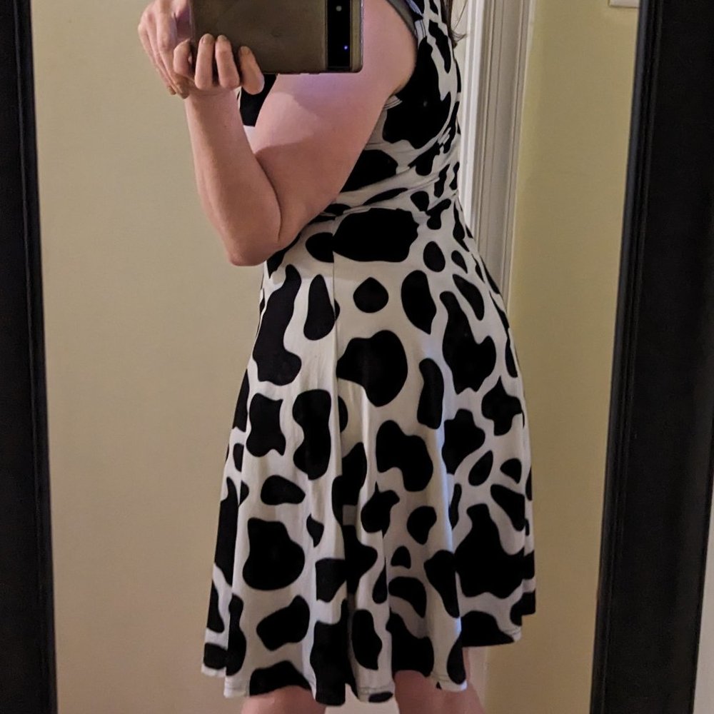I'm a cow moo fit and flare dress